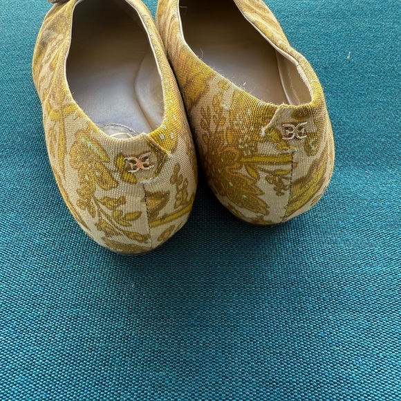 Sam Edelman Gold Floral Loafers - Picture 7 of 10